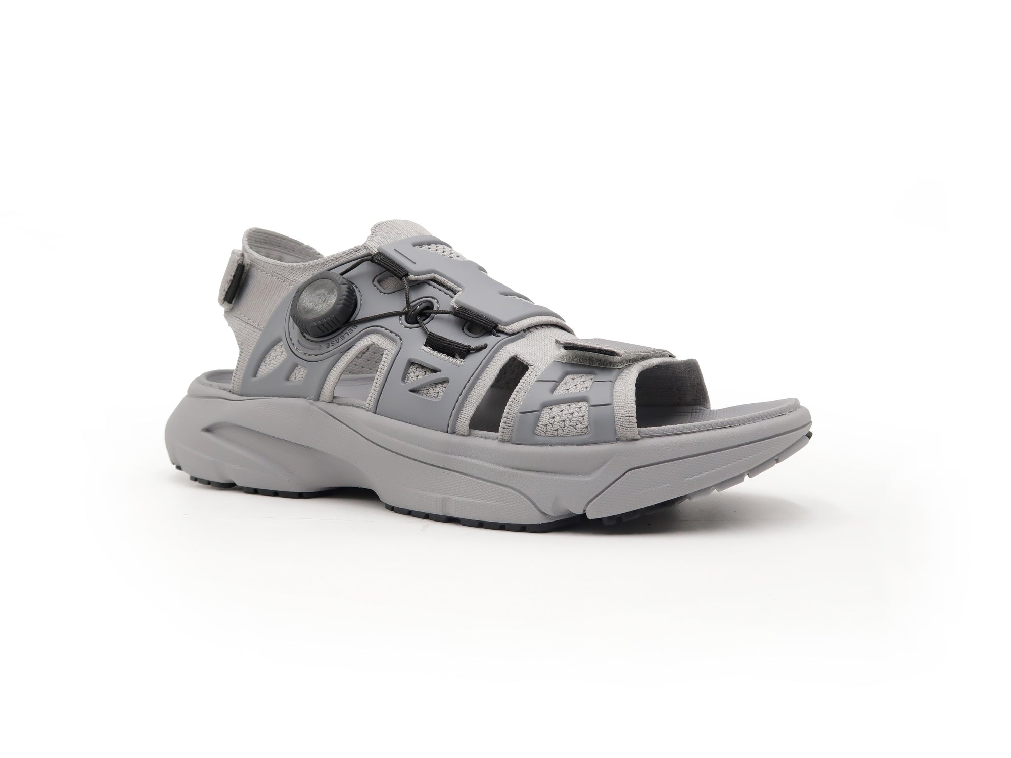 angled lateral view of men's amento martlett in grey including dial lacing system